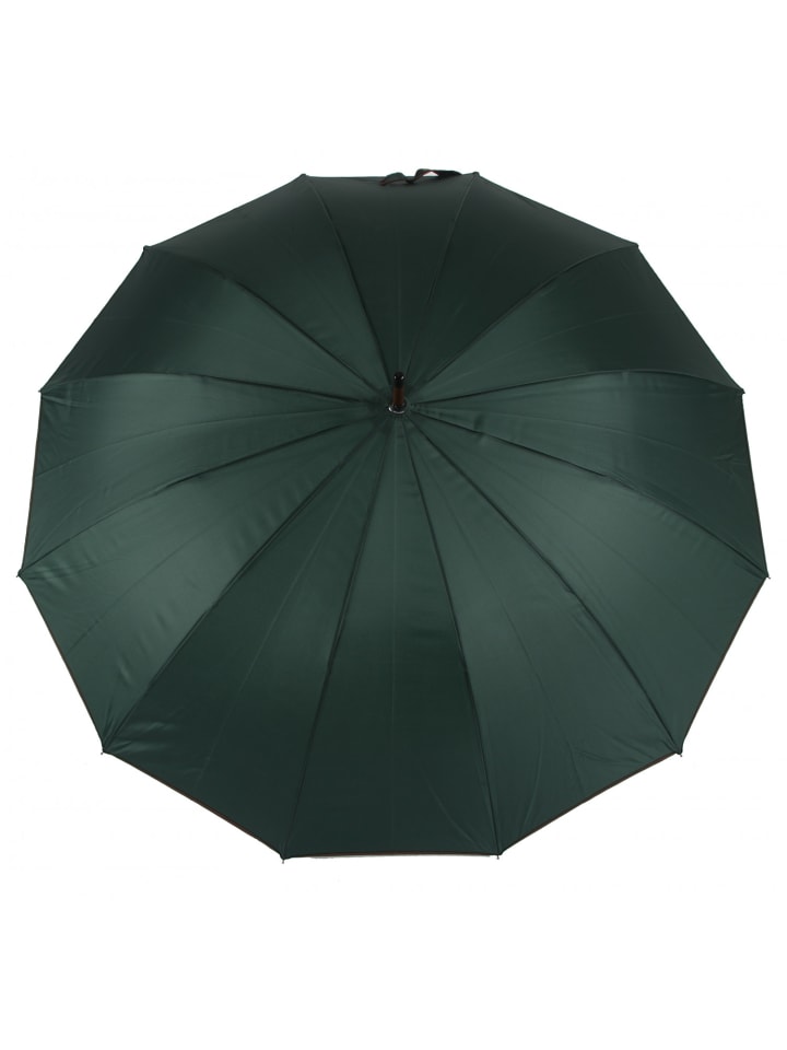 COFI 1453 Stockregenschirm Stockschirm Regenschirm Holzgriff mit Fiberglasstange in Grün günstig kaufen onesize