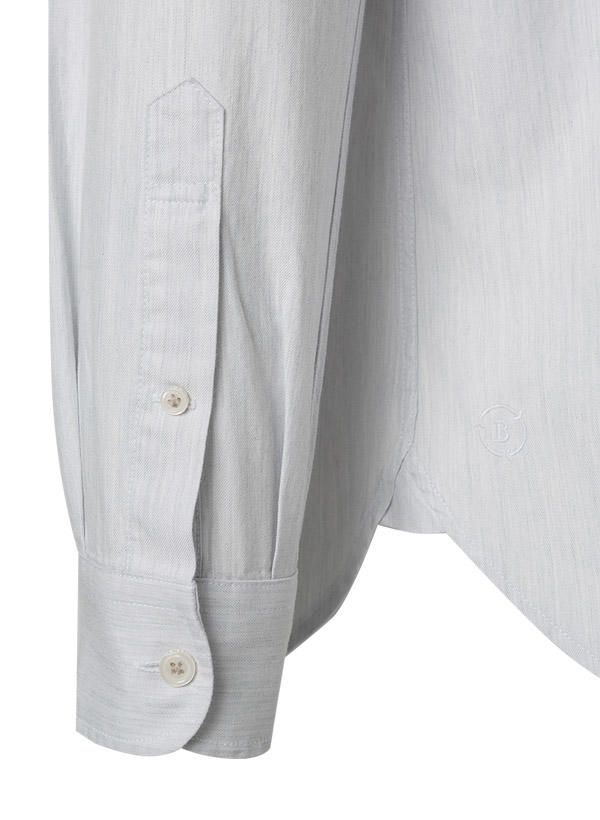 BOGGI MILANO, Hemd, Regular Fit, Baumwolle, hellgrau meliert