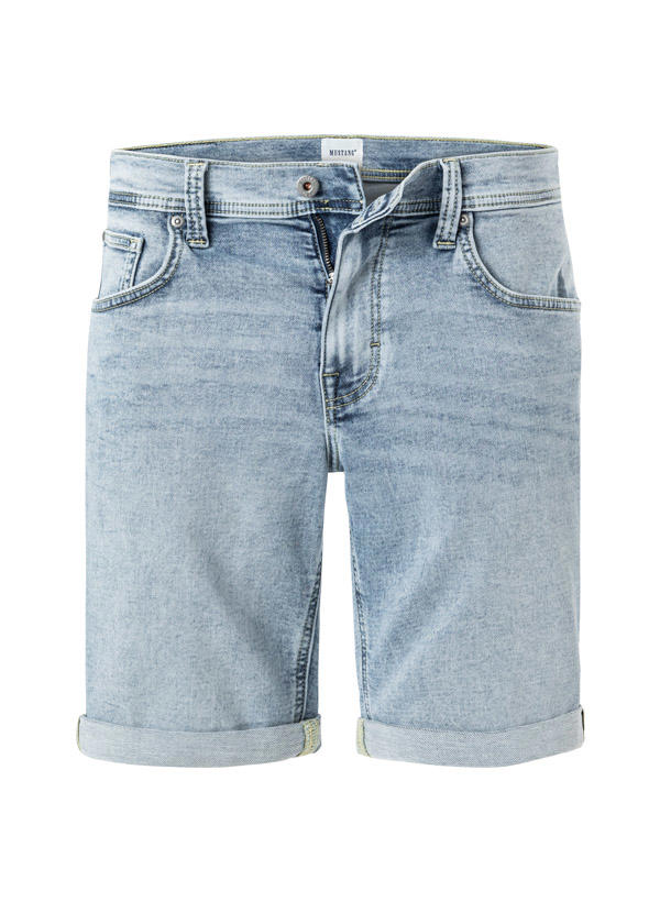 MUSTANG, Jeansshorts, Baumwoll-Stretch, hellblau