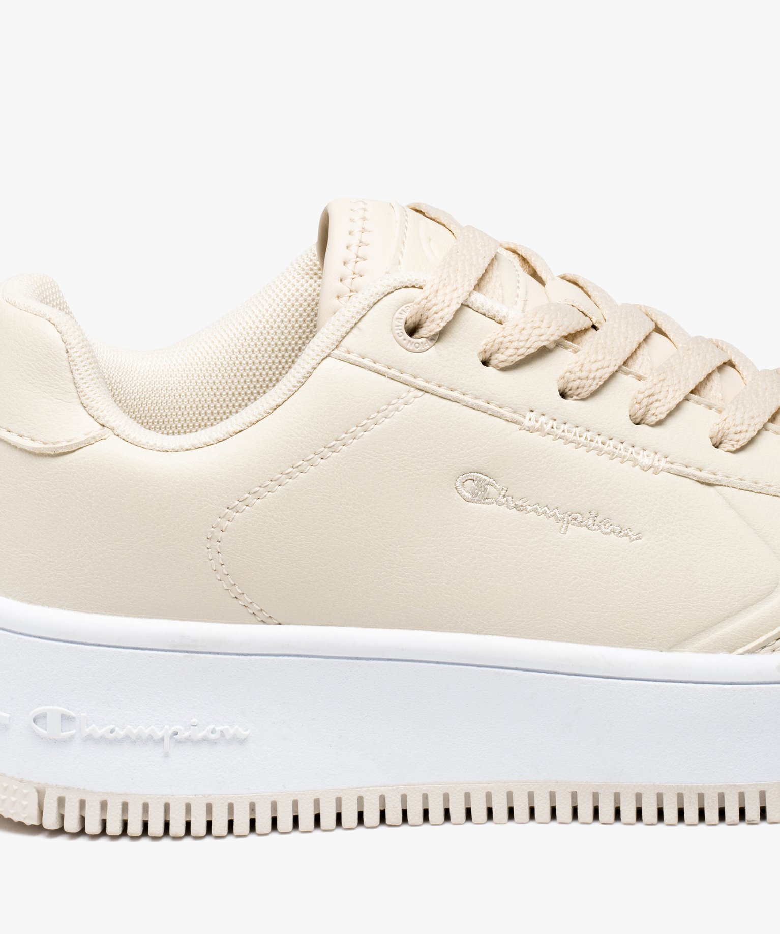 Baskets femme unies style rétro à lacets - Champion blanc | GEMO