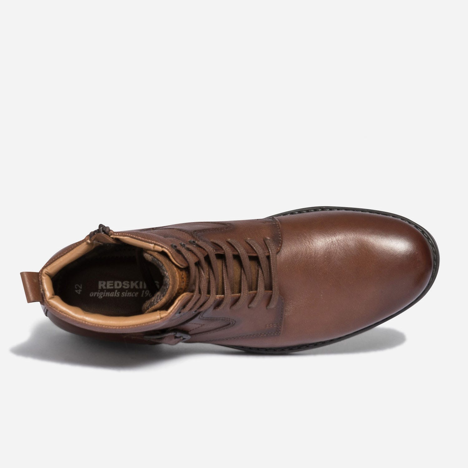 Boots à lacet REDSKINS marron en cuir