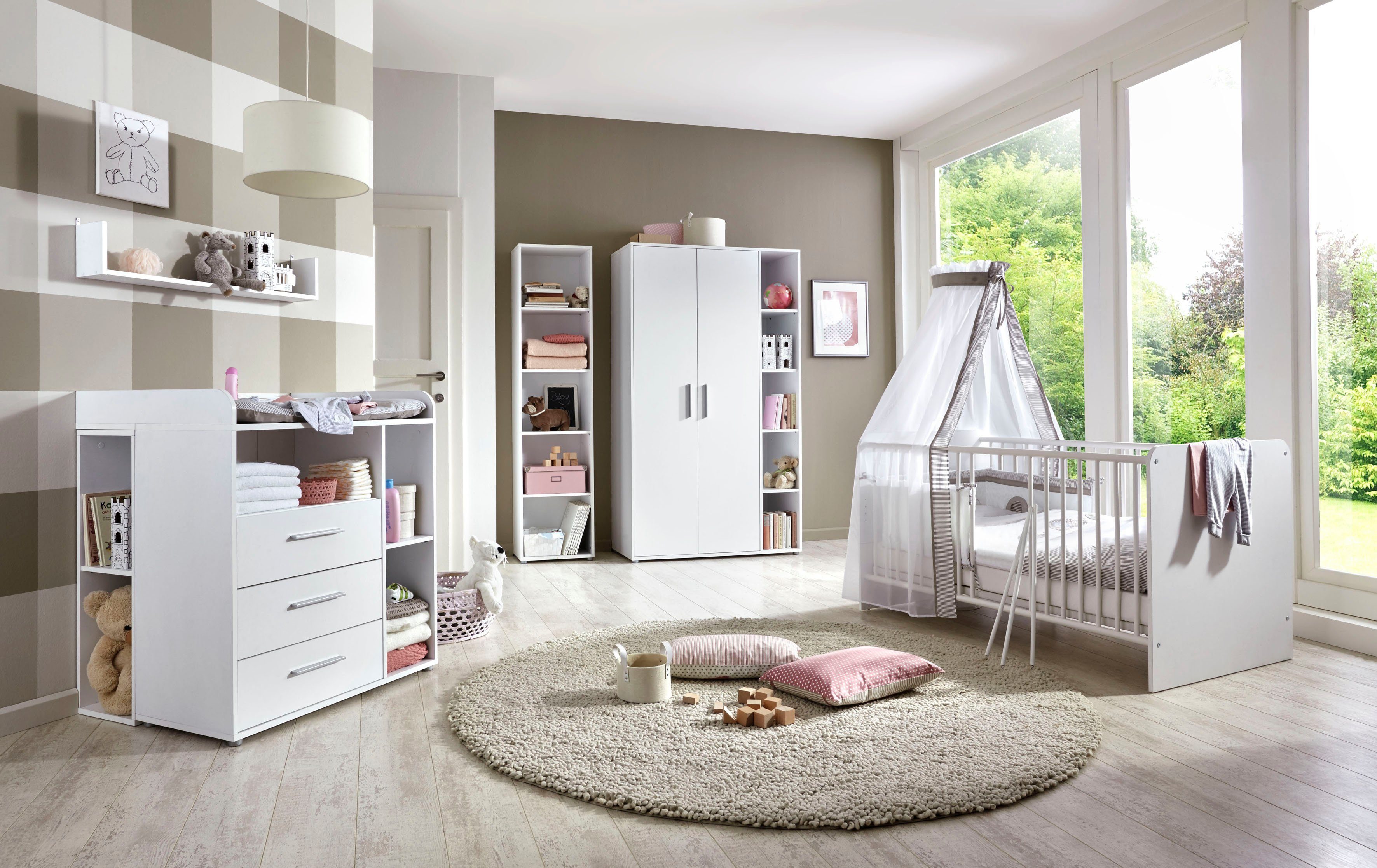 BMG Möbel Kinderkleiderschrank Luis Kleiderschrank, mit inkludierten Standregal