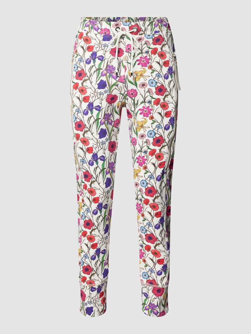 Sweatpants mit Allover-Muster Modell 'FUTURE' in weiß