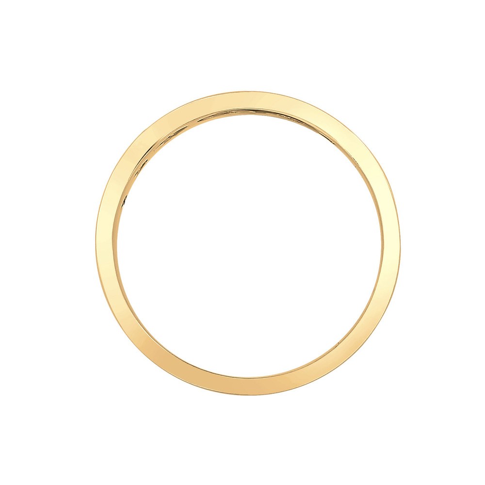 Elli Elli Bague bague pour dames phases de la lune demi-lune look astro en 925/1000 ar Bague