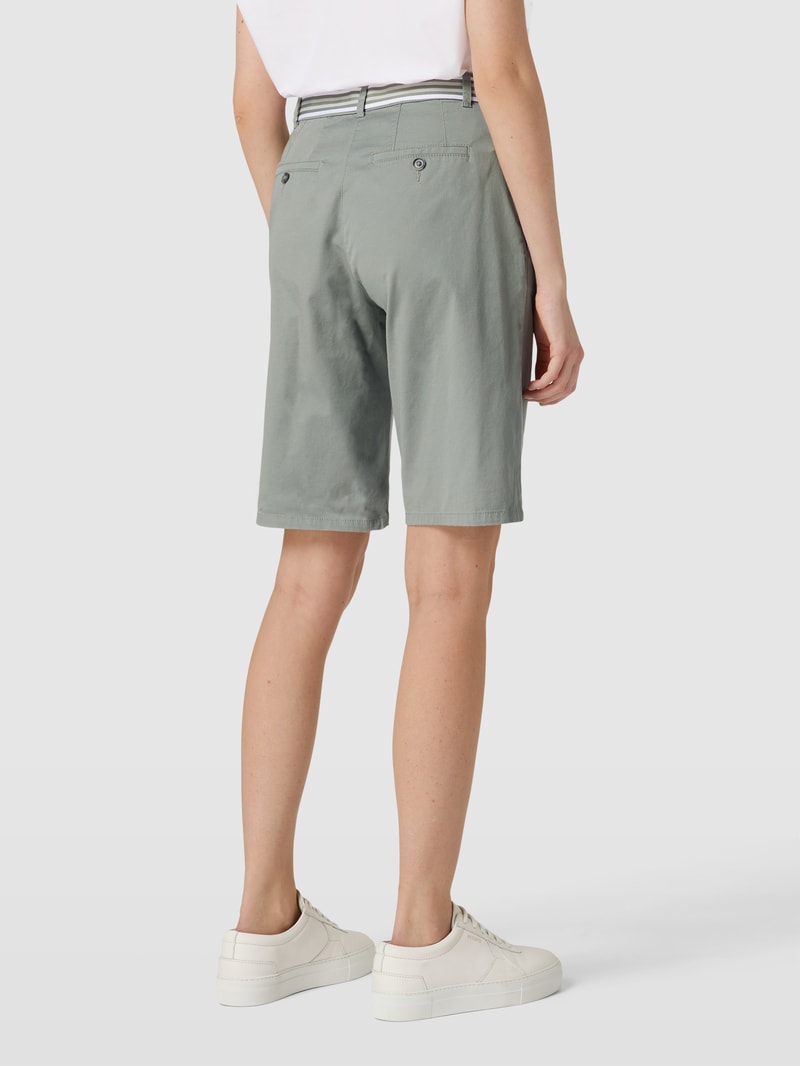 Chino-Shorts mit Leistentasche in hellgrün