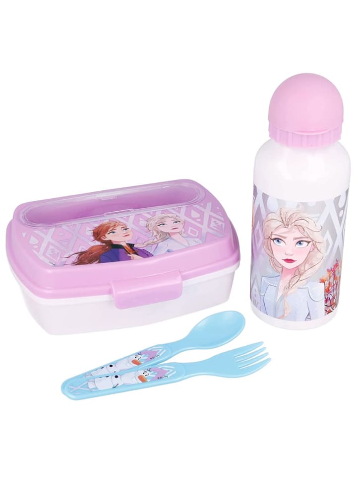 Disney Frozen Alu-Trinkflasche & Brotdose mit Besteck | Disney Frozen | Lunch-Box günstig kaufen onesize