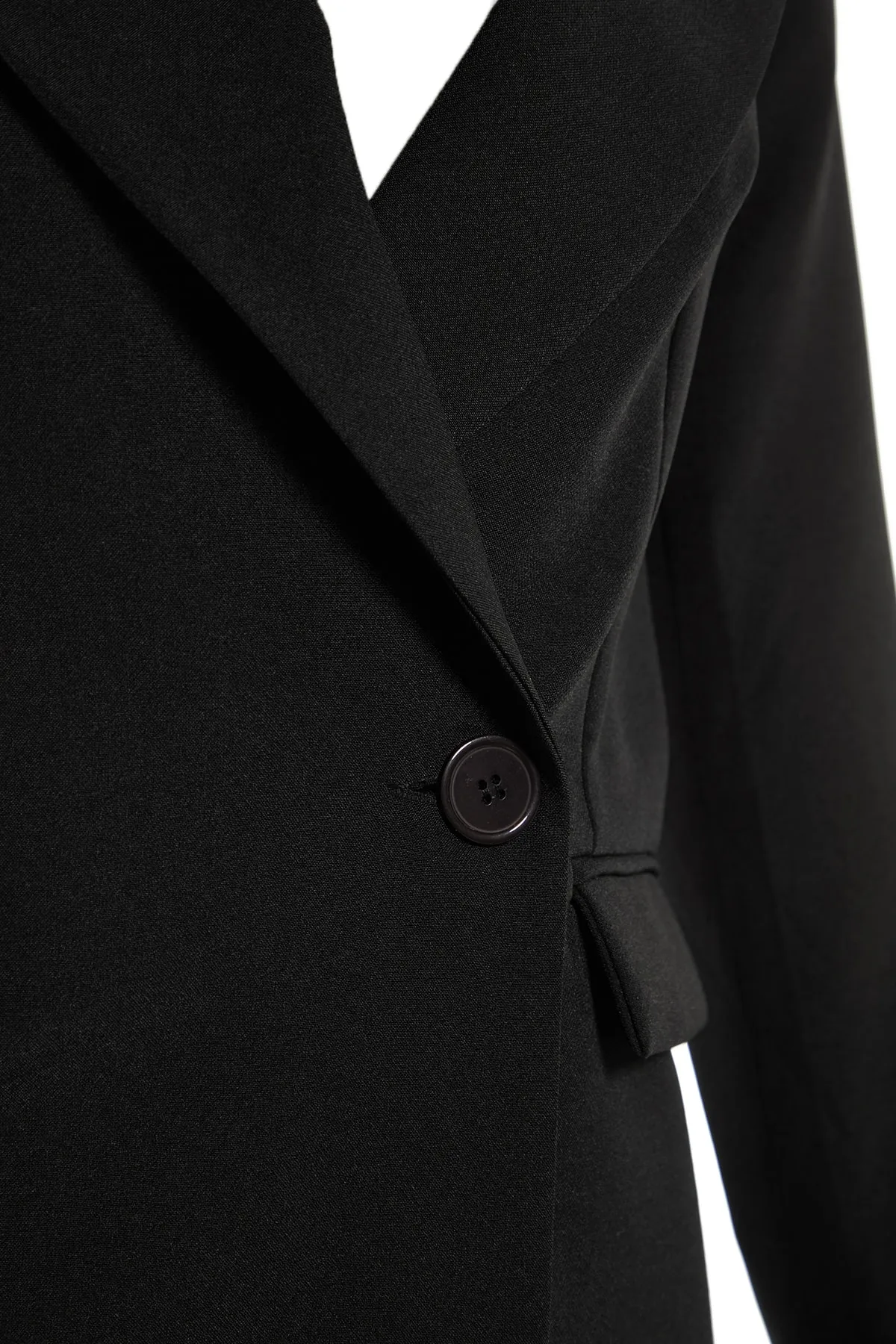 Trendyol Collection  Schwarzer, normal gefütterter, zweireihiger, gewebter Blazer mit Verschluss TWOSS20CE0059