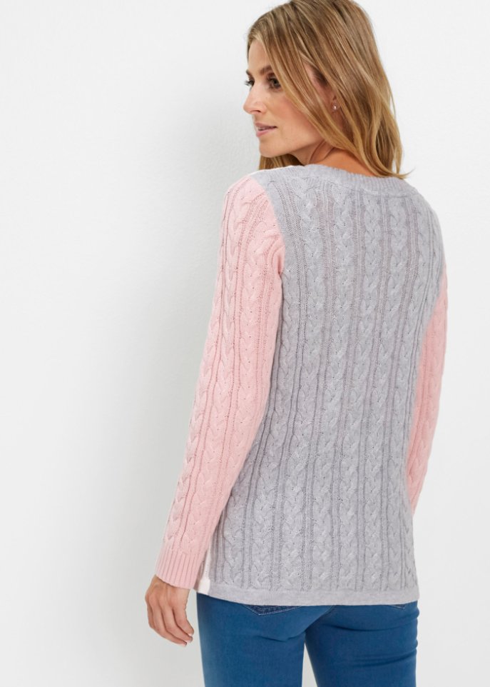 Pullover mit Zopfmuster
