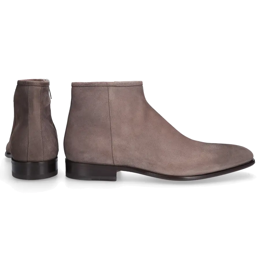 Santoni - Stiefel 16457 Veloursleder - grau