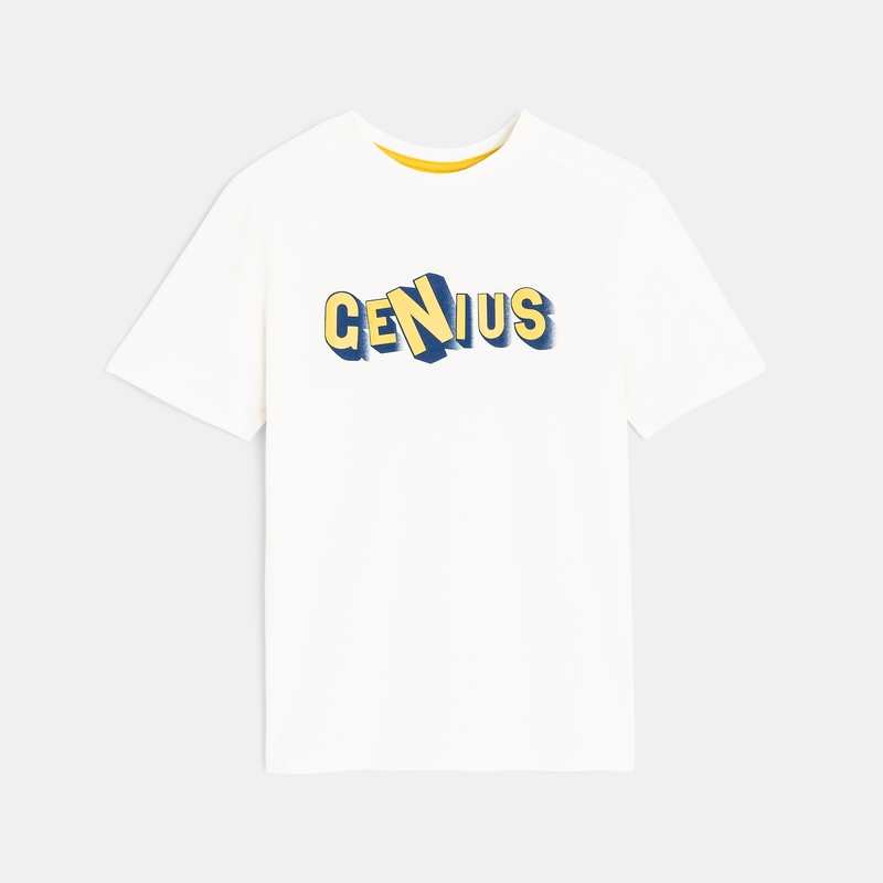 T-shirt à message blanc garçon