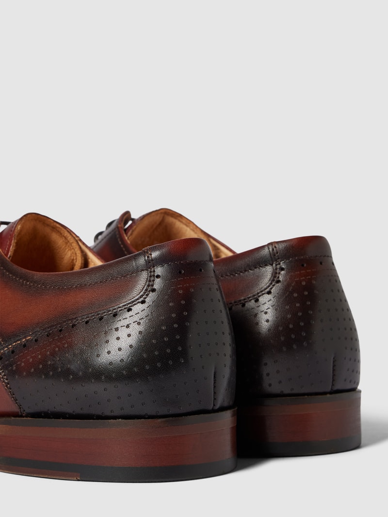 Derby-Schuhe aus Leder Modell 'SELLENG' in cognac