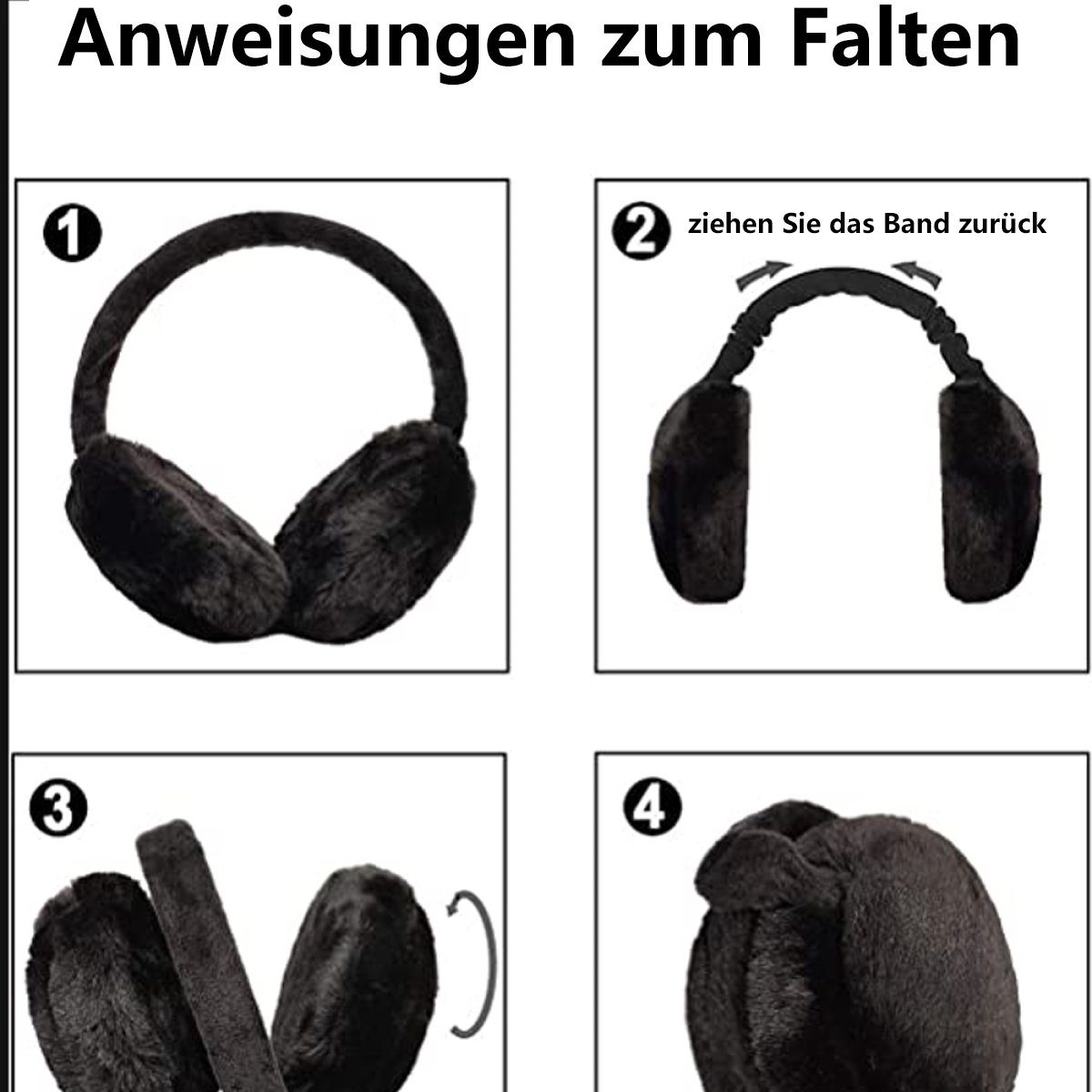 JedBesetzt Ohrenwärmer Winter Ohrenwärmer,Plüsch, warme Kälteschutz Kalte Winterzubehör