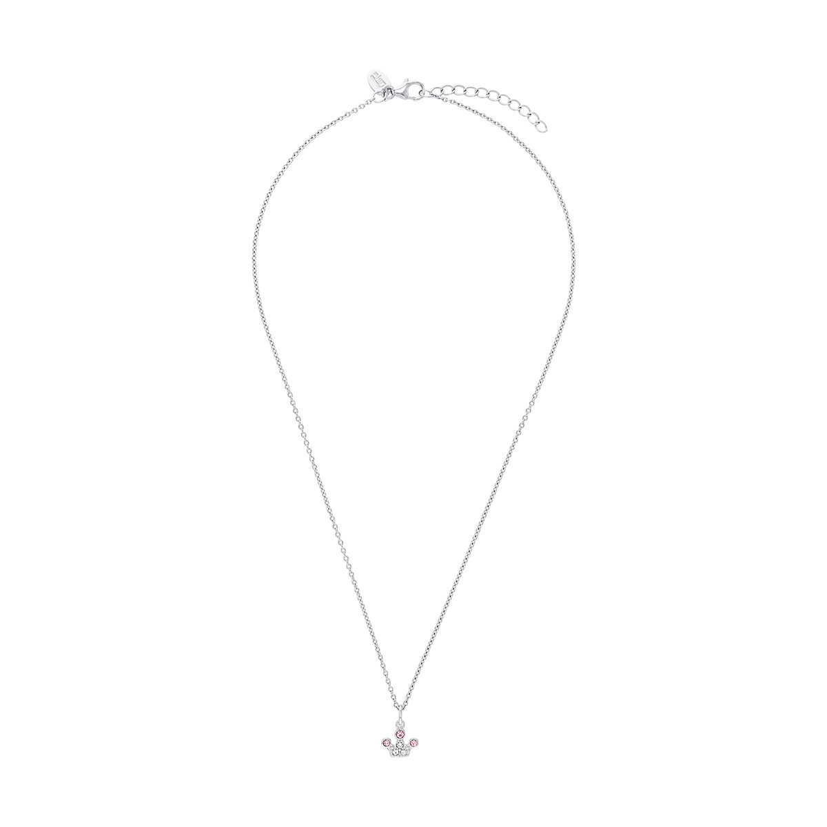 Kette mit Anhänger für Mädchen, 925 Sterling Silber, Glas | Krone Halsketten für Mädchen