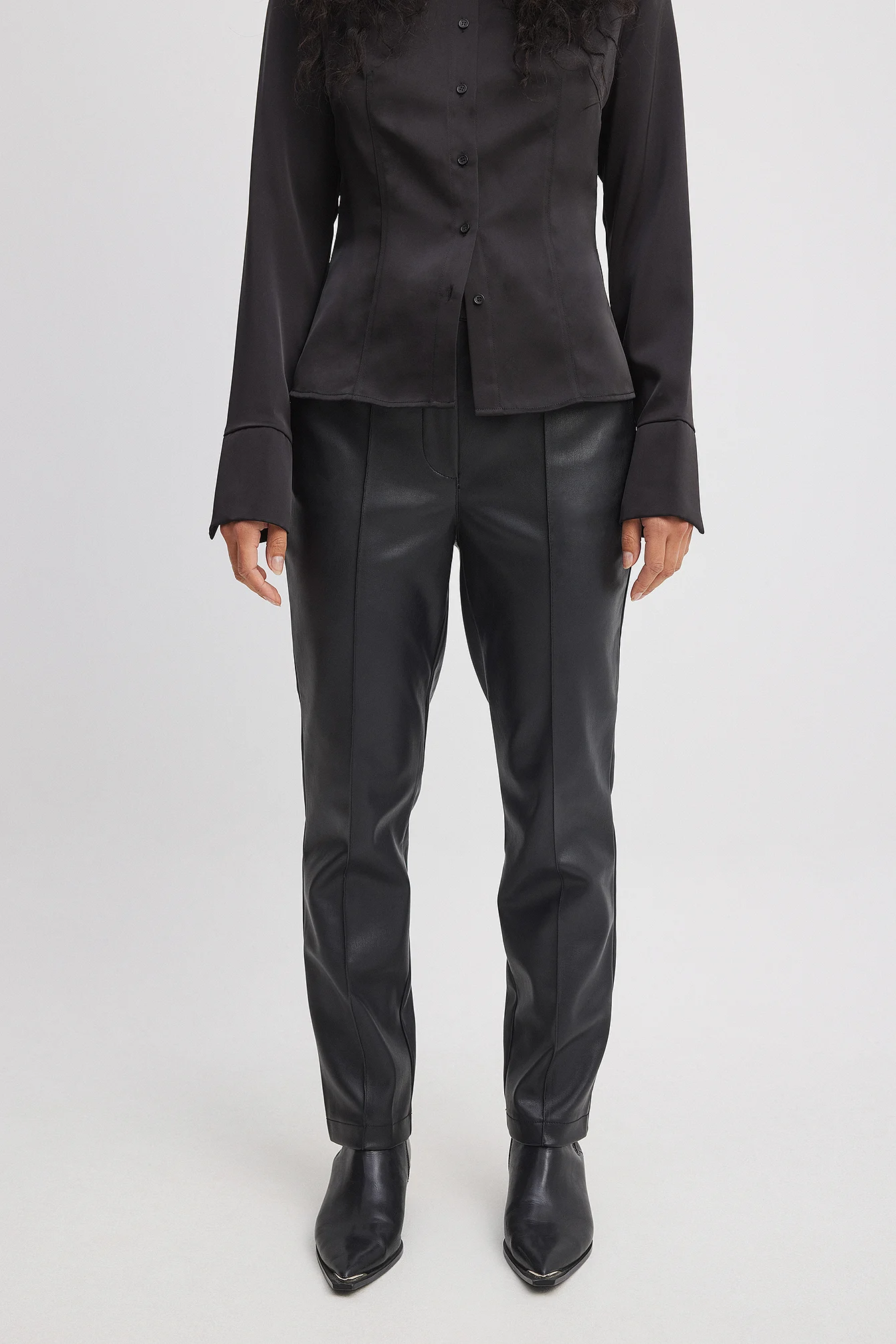 PU High Rise Cropped Hose