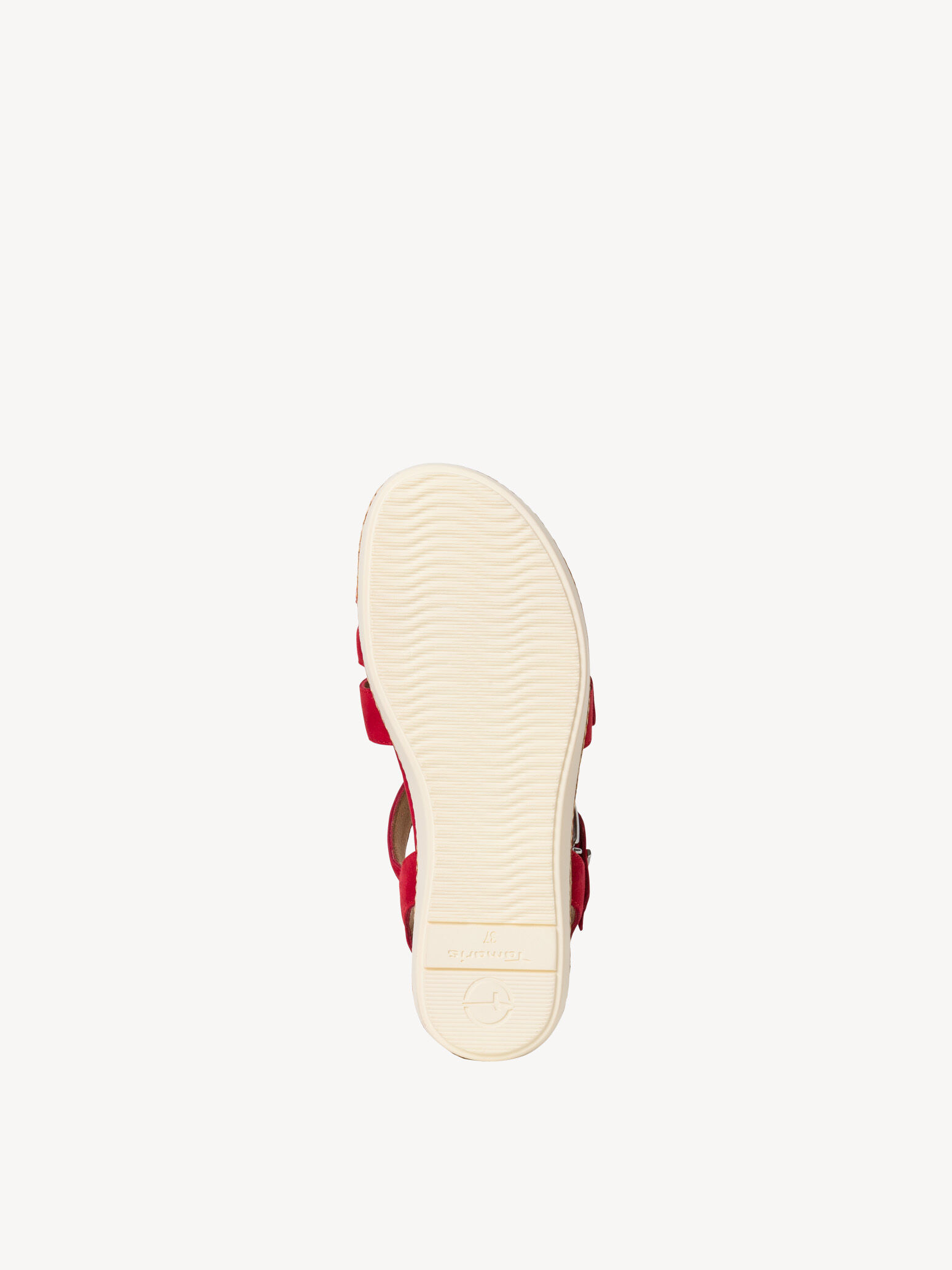 Sandale à talon en cuir - rouge