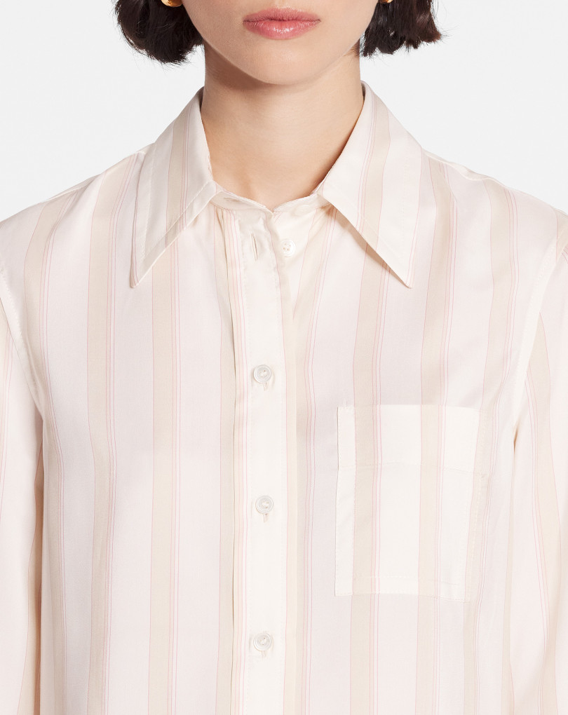 CHEMISE CLASSIQUE EN SOIE RAYÉE