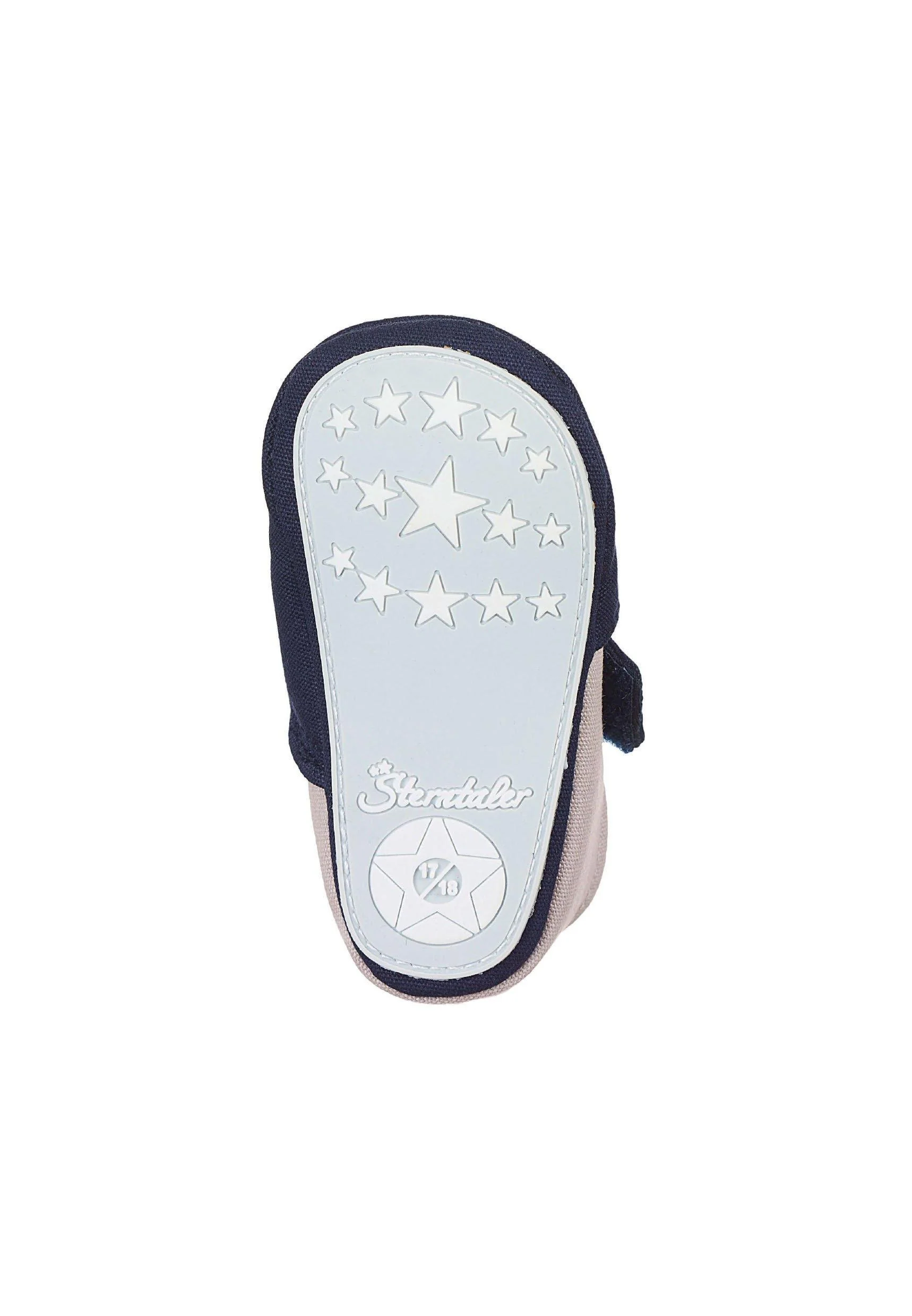 Baby Krabbelschuh aus Canvas mit Applikation Stern