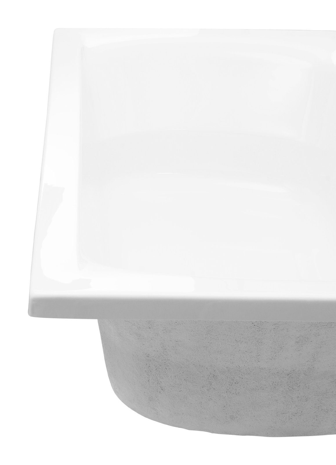 Calmwaters Badewanne Modern Curved, (1-tlg), Weiß, 180 x 80 cm, Acryl, Duobadewanne für zwei Personen, 02SL3317