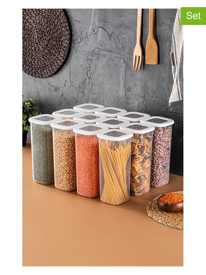 Violeta Home 12er-Set: Vorratsbehälter in Weiß - 1,75 l günstig kaufen onesize