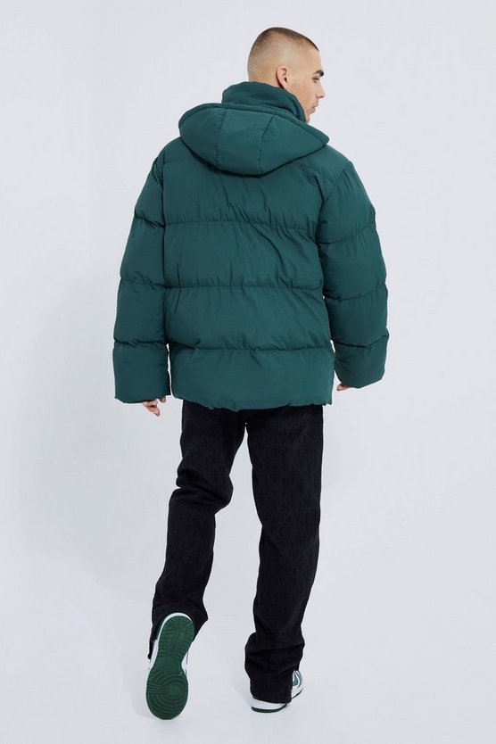 Oversize Steppjacke mit Kapuze