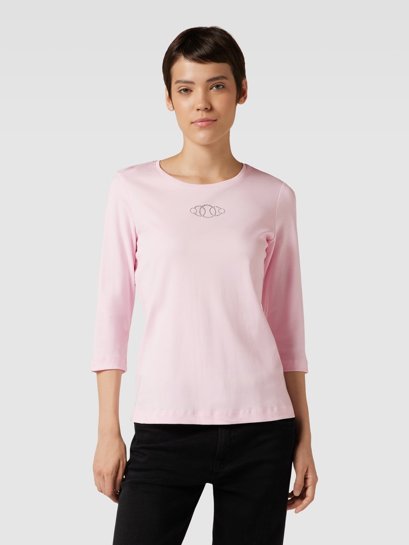 Longsleeve mit 3/4-Arm in hellrosa