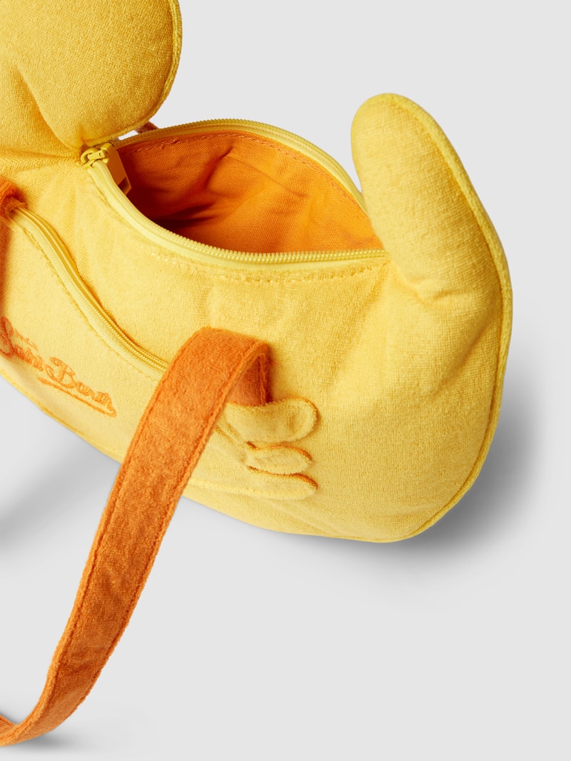 Rucksack aus Frottee mit Zier-Applikationen Modell 'TERRY' in gelb