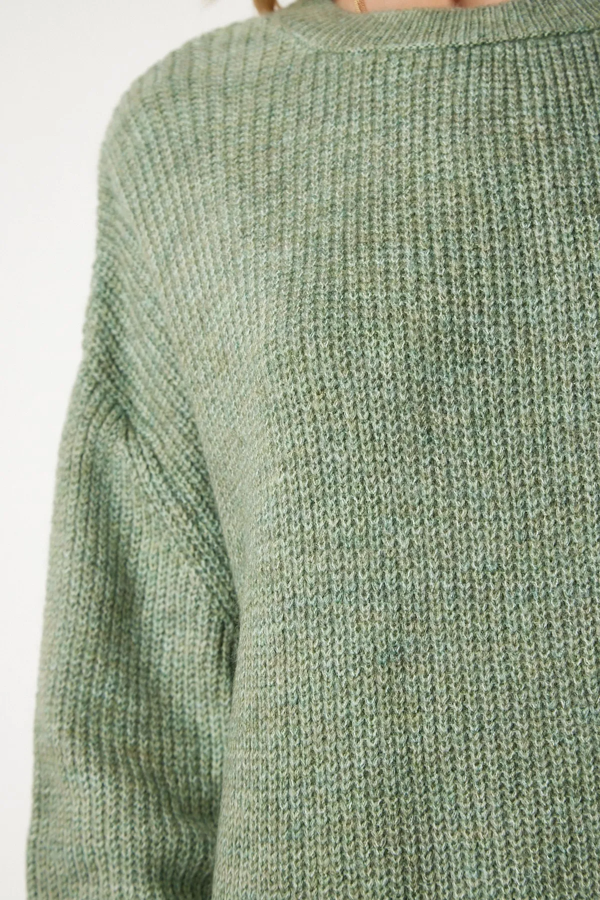Happiness İstanbul  Pullover - Grün - Oversized