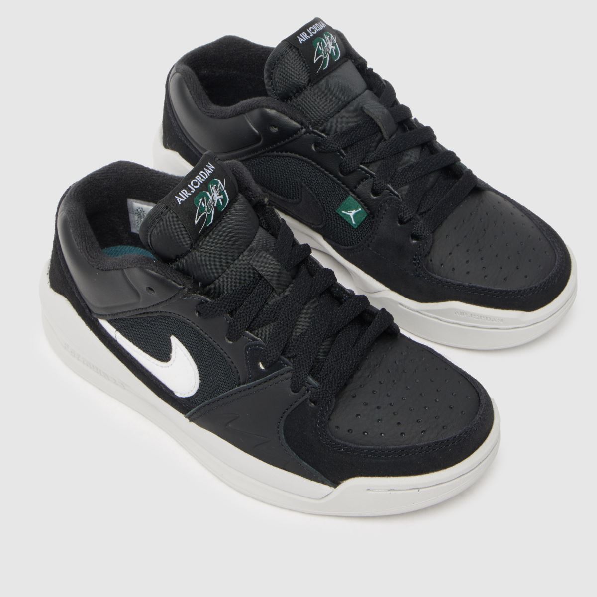 Nike Jordan svarta och vita Stadium 90 ungdomsskor