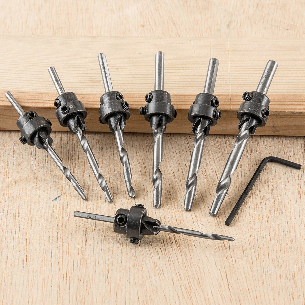 Kraft Werkzeuge Holzbohrer mit Versenker-Set - 7tlg.