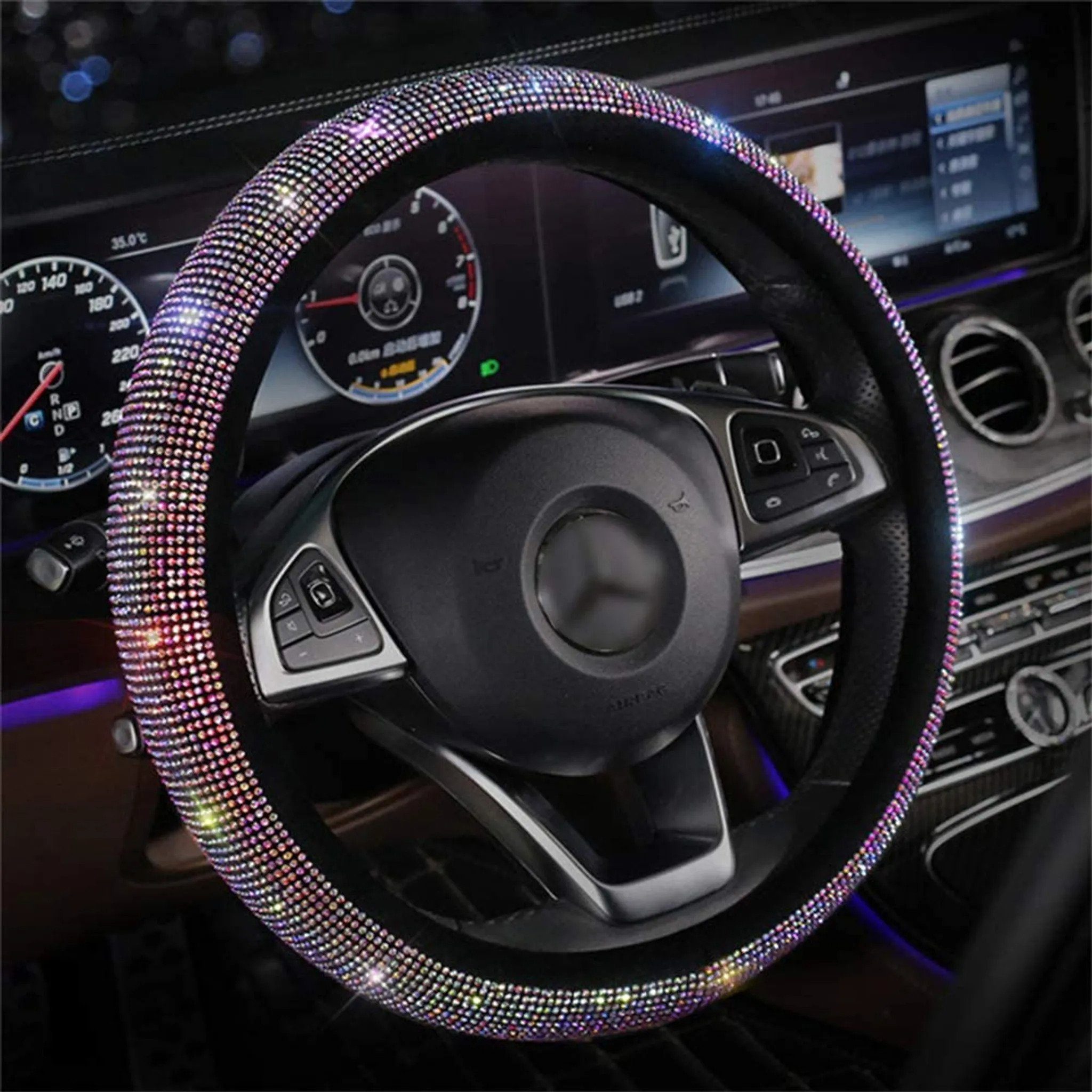 EBUY Lenkradbezug Lenkradabdeckung mit Kristall-Strass-Diamant, Universal, (1-tlg)