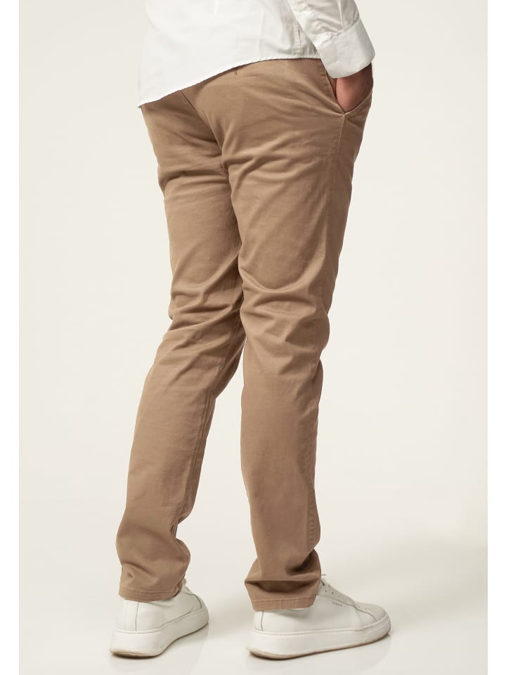 DAILY COTTON Chinohose - DCPROVO Chino Hose Elastische Jeans Stoffhose Slim-Fit in Beige günstig kaufen