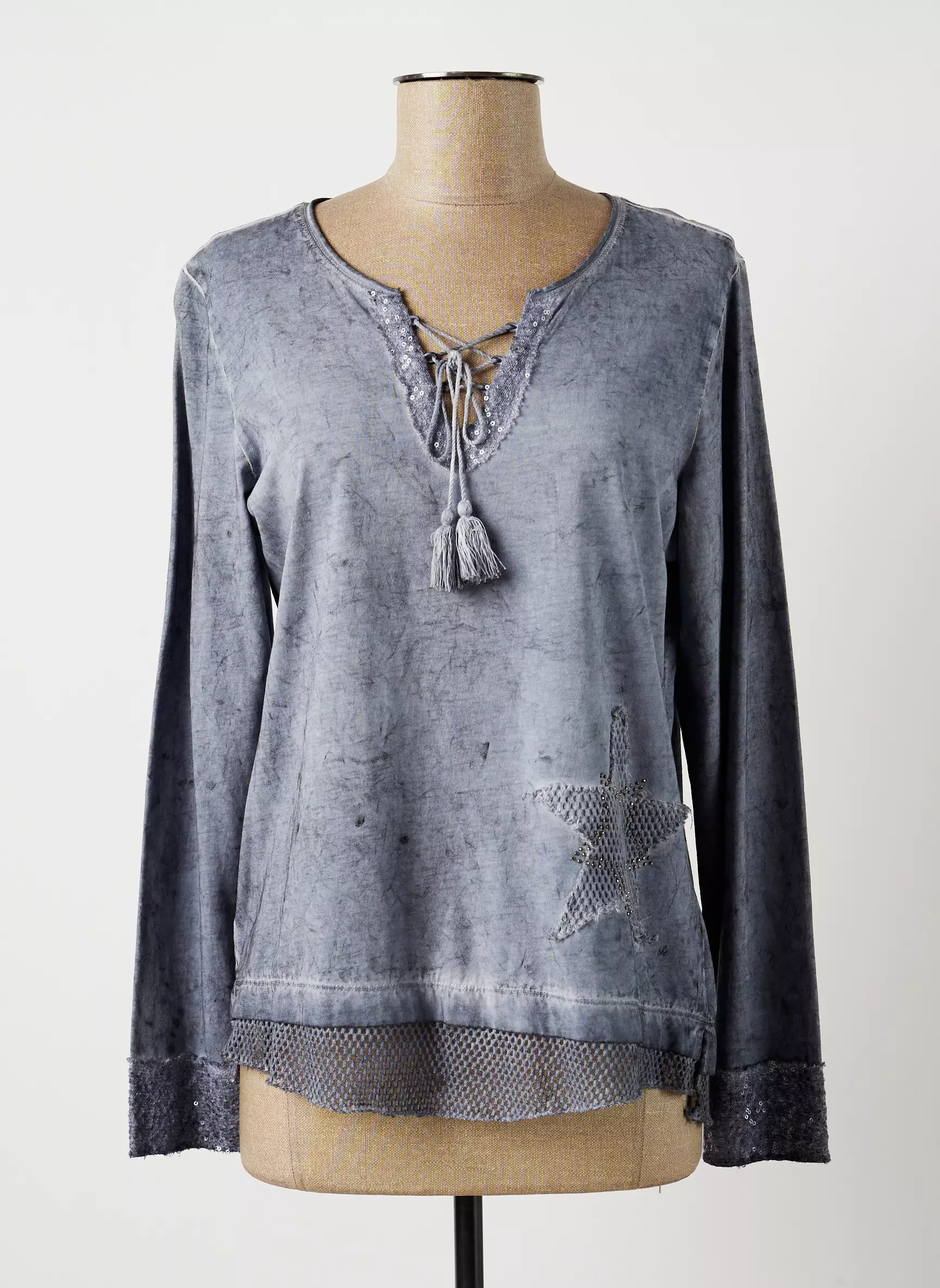 Meri Esca Tshirts Femme couleur bleu