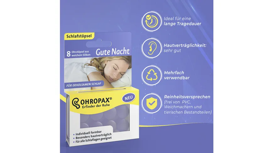 Ohropax Gute Nacht Ohrtöpsel