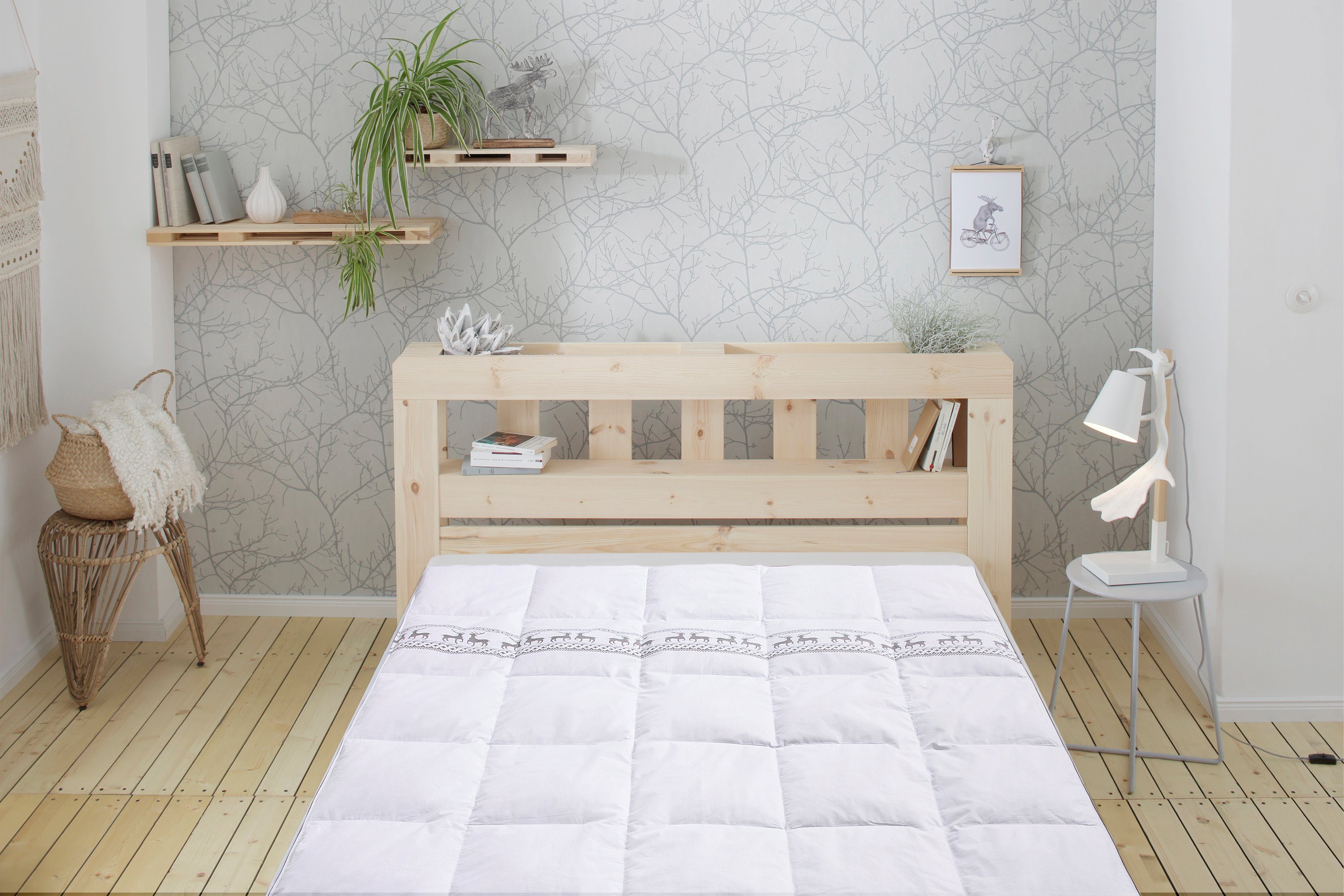 Daunenbettdecke, Sorsele Bettdecke, Sommer oder Winter, 135x200 cm und weitere Größen, Älgdröm, Füllung: 60% Daunen & 40% Federn, Bezug: Baumwolle