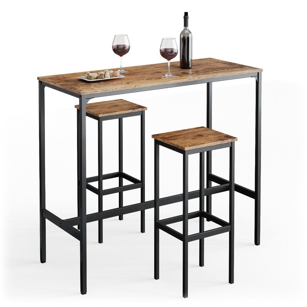 Vicco Bartisch Bistrotisch Küchentisch Fyrk 120x50cm inkl. Hocker