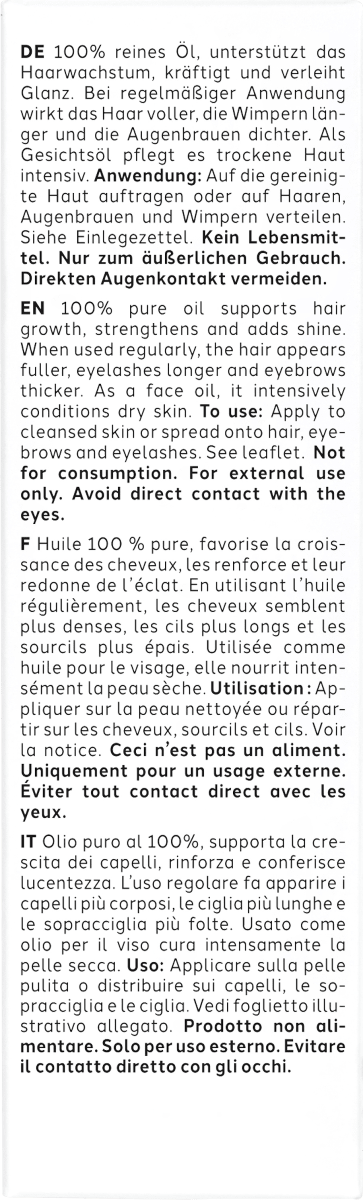 Reines Rizinusöl, 30 ml