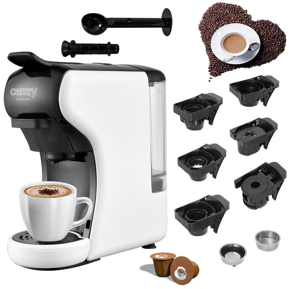 Camry Espressomaschine Multi-Kapsel-Espressomaschine CR 4414, Weiß Kaffeemaschine Kapselmaschine