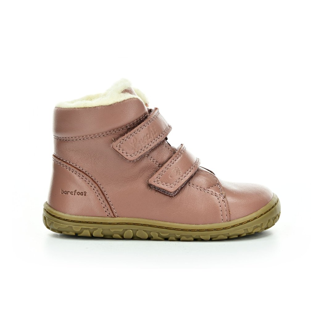 Lurchi Nik Nappa Ambra Rose rosa gefütterte Barfuß-Stiefeletten