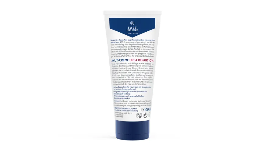 SALTHOUSE Totes Meer Therapie Akut-Creme Urea Repair 10% 100 ml