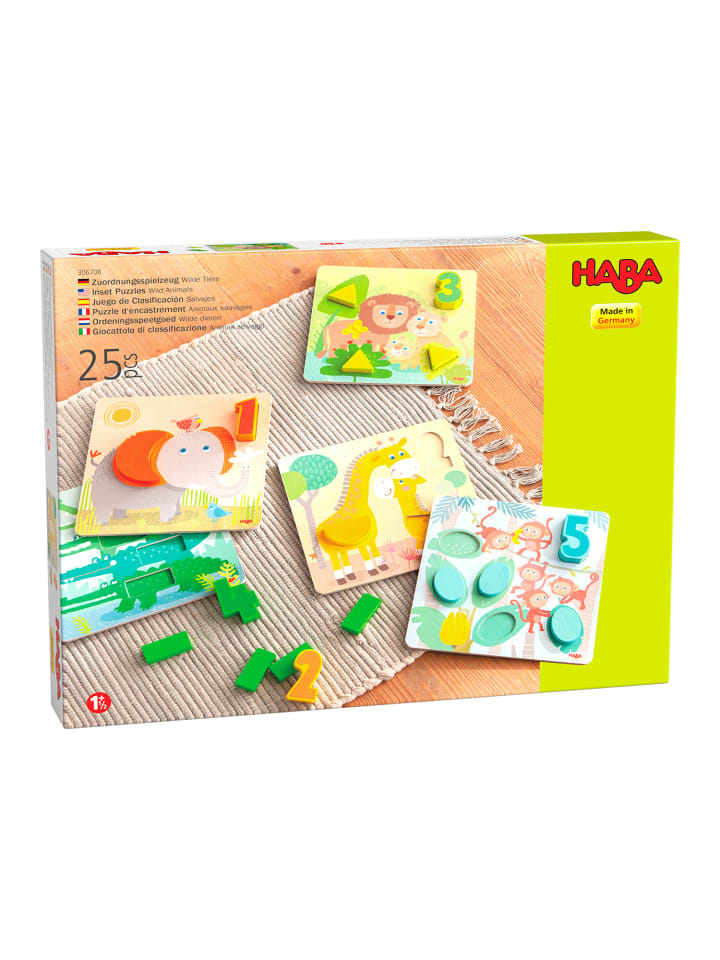 Haba Lernspielzeug Zuordnungsspielzeug Wilde Tiere in mehrfarbig günstig kaufen onesize