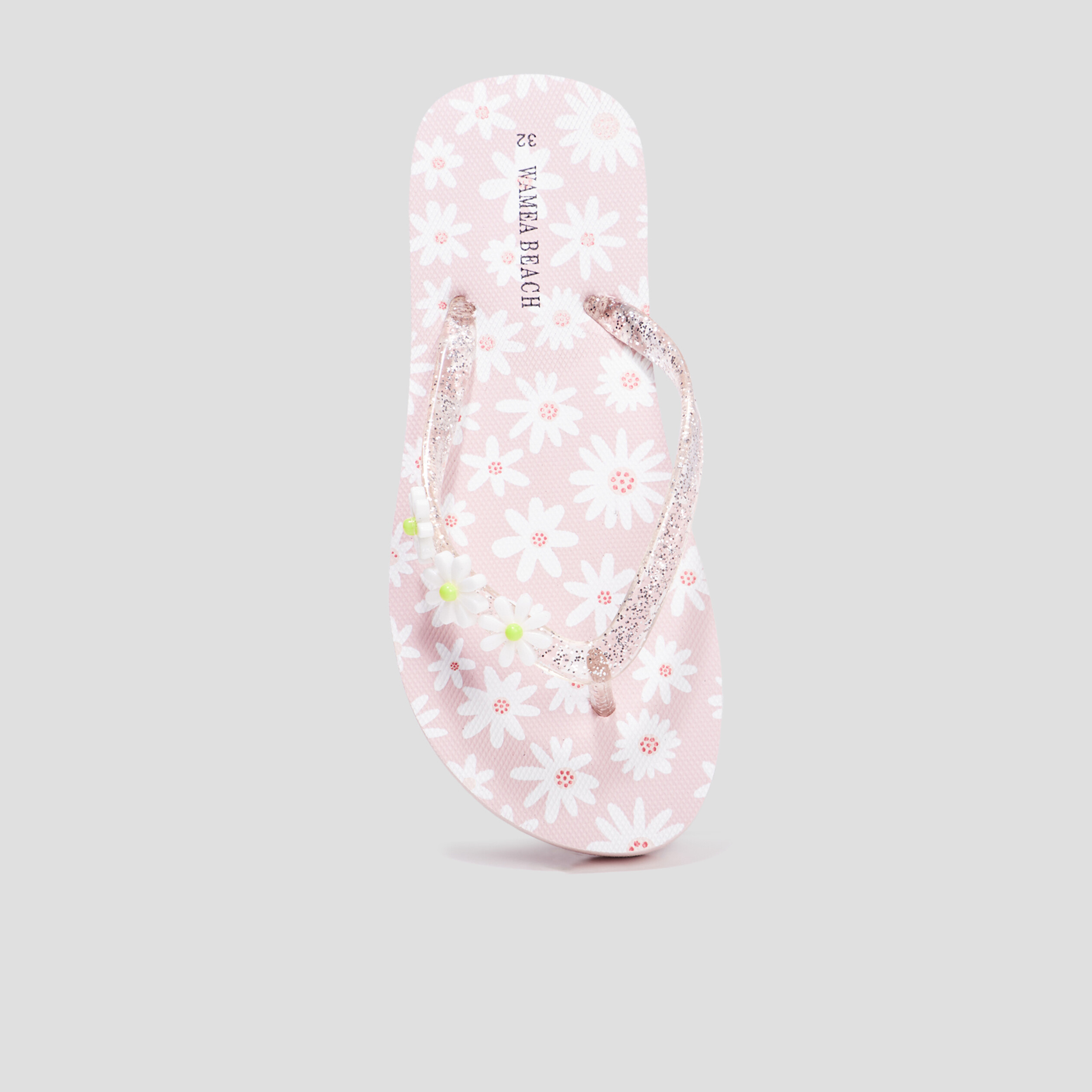 Tongs détails pailletés Wamea Beach rose fille | La Halle