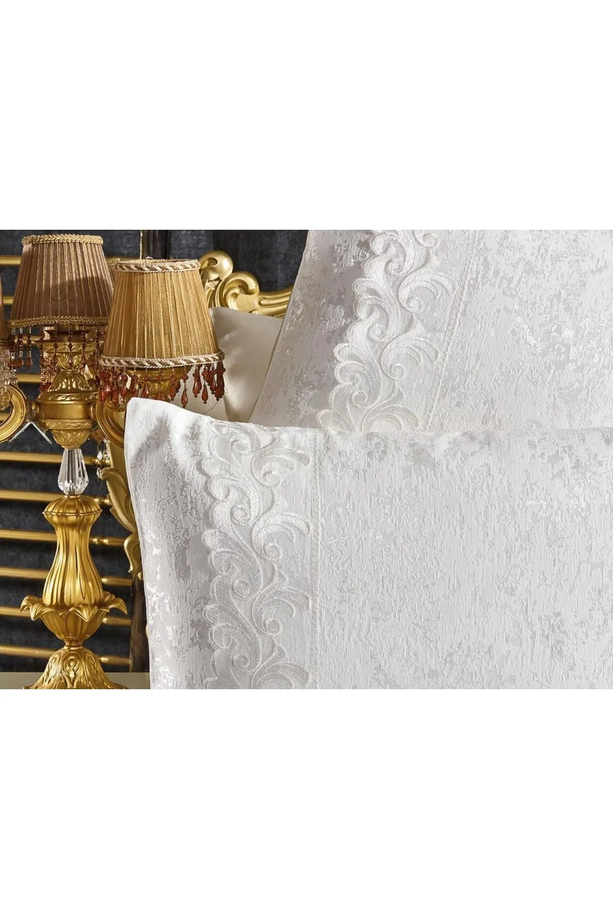 Çeyiz Diyarı  Belinda Einzel-Jacquard-Tagesdecke, Creme