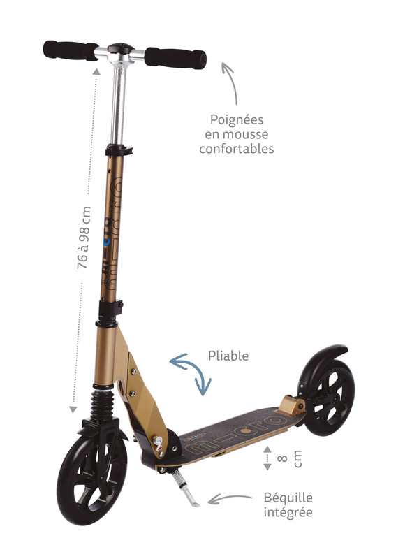 Trottinette avec suspension Noir