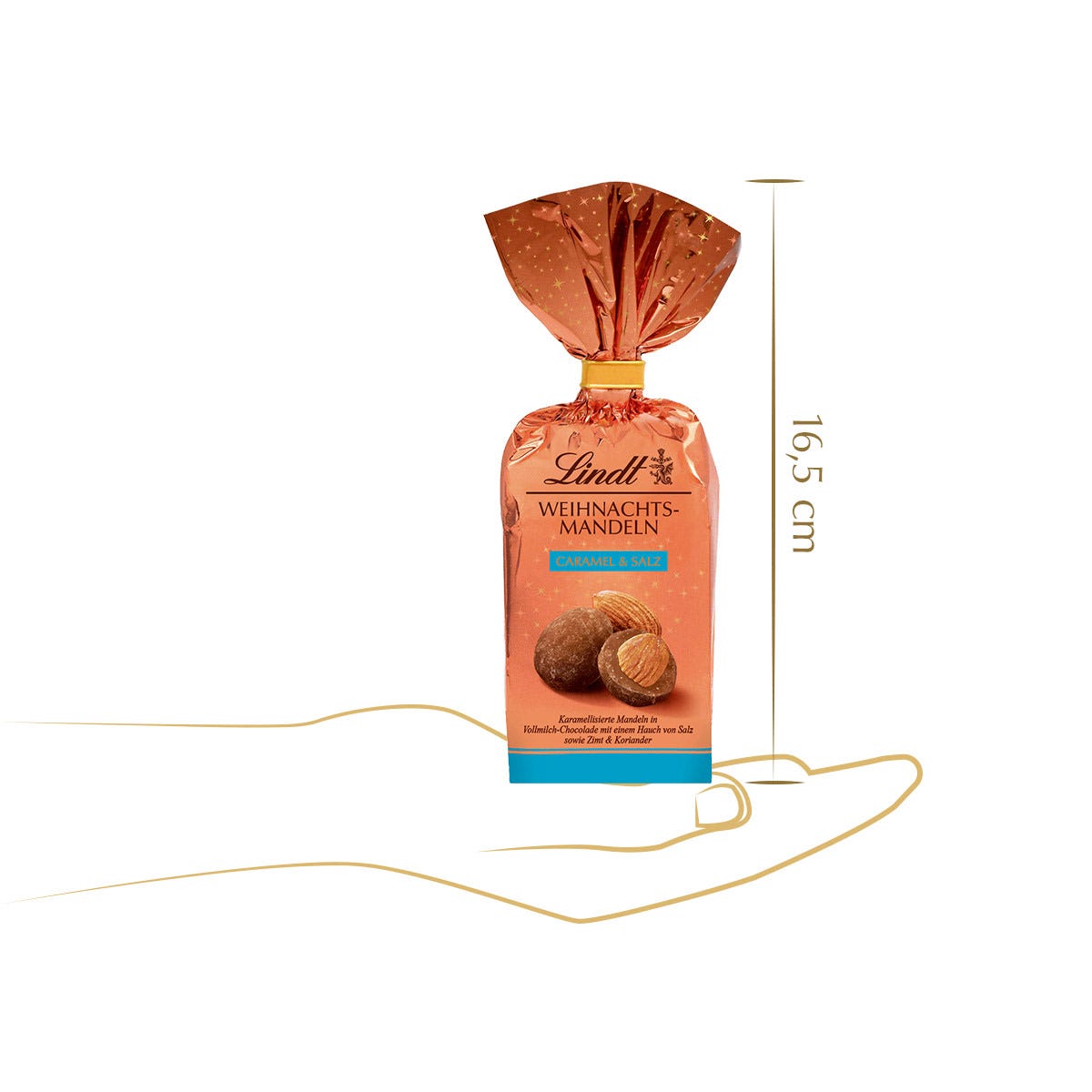 Weihnachts-Mandeln Caramel & Salz, 100g