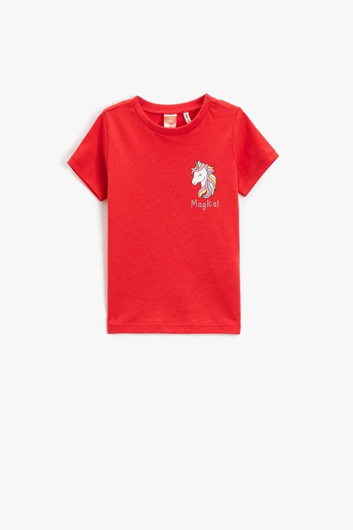 Koton  Rotes Tsh Ss mit Eiscreme-Grafiken