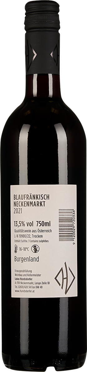 Hundsdorfer Blaufränkisch Neckenmarkt 2021