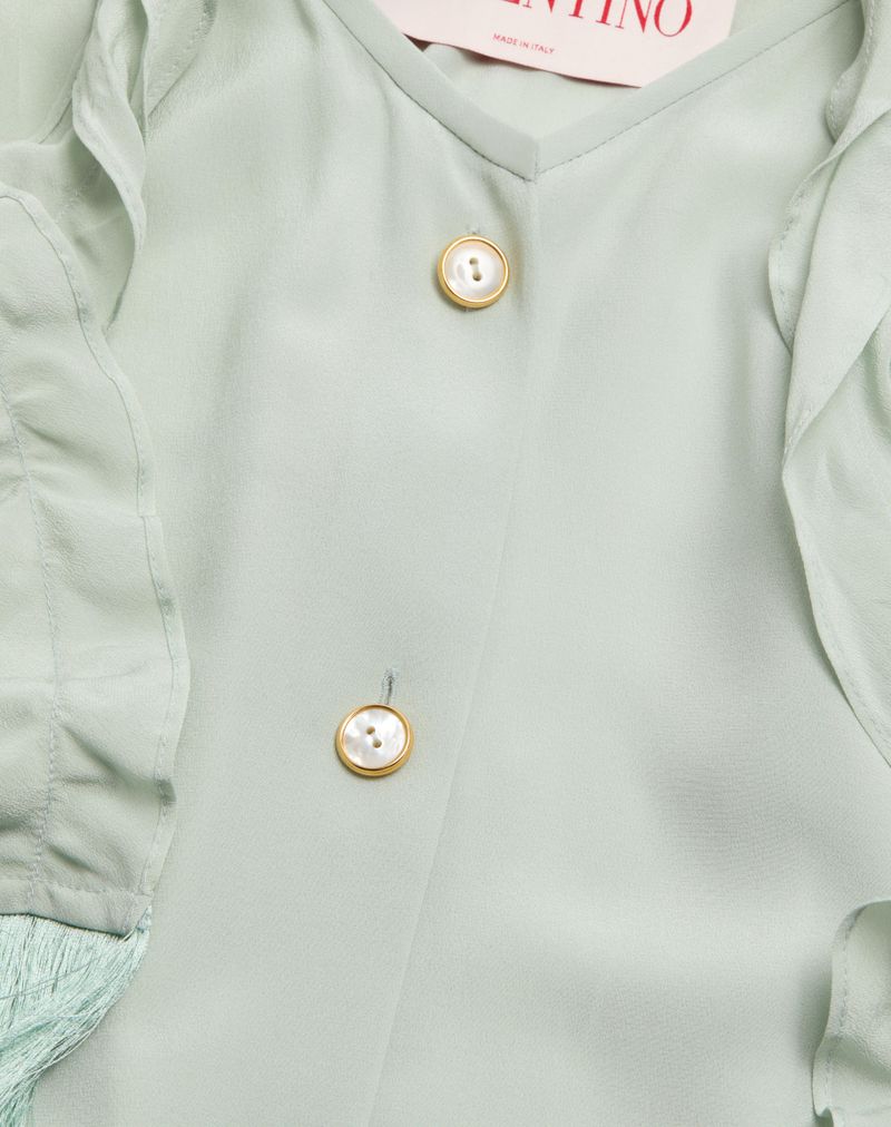 Camisa de crepe de chine