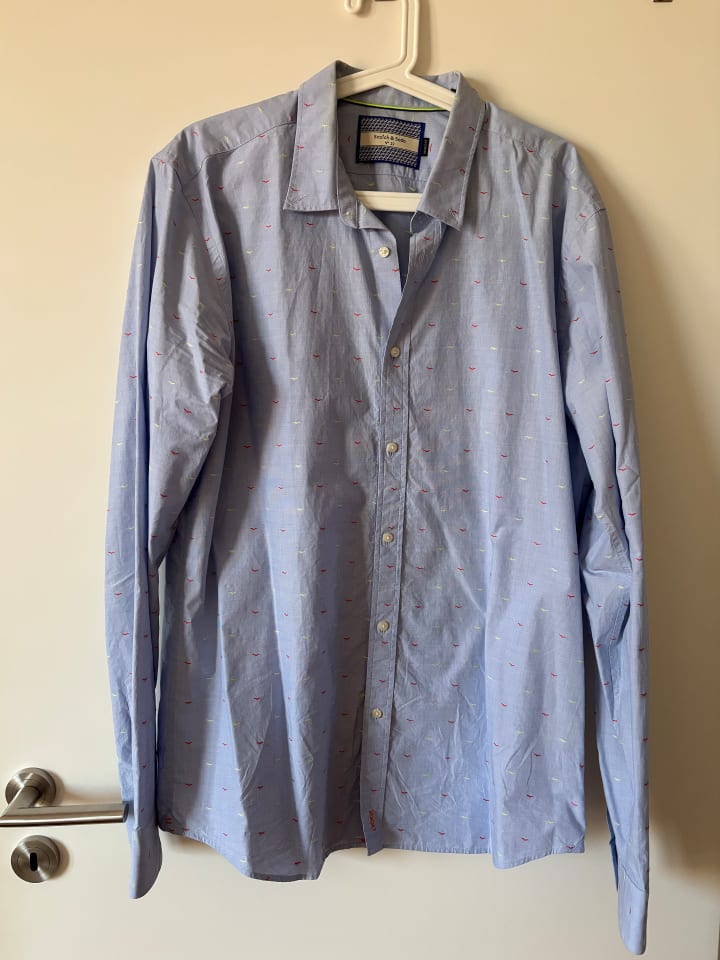 Scotch & Soda Hemd - Regular fit - in Hellblau günstig kaufen XL