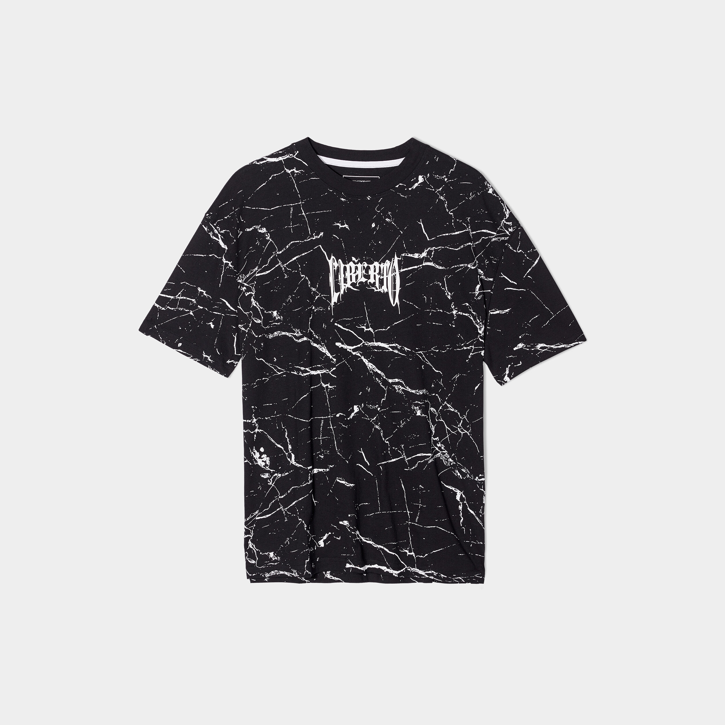 T-shirt oversize manches courtes Liberto noir homme | La Halle
