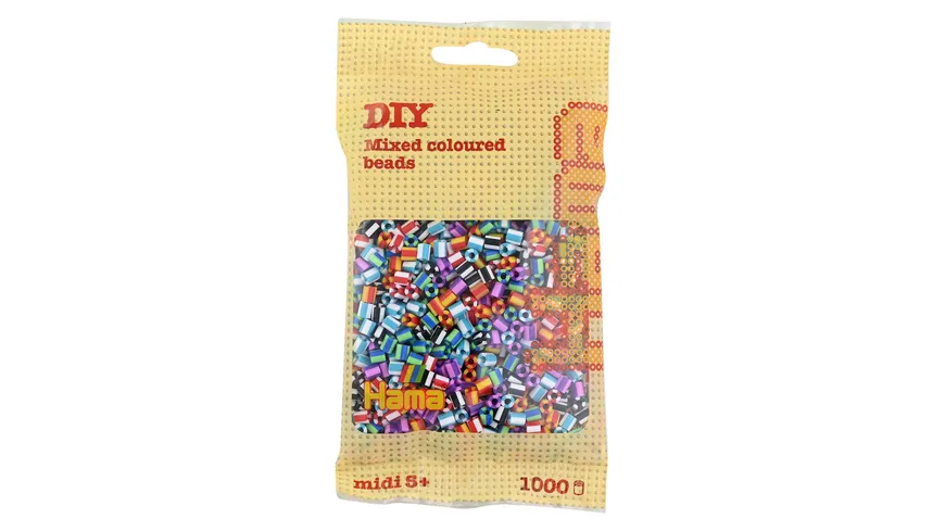 Hama - Bügelperlen im Beutel, ca 1000 Stück, Streifenmix